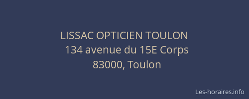 LISSAC OPTICIEN TOULON