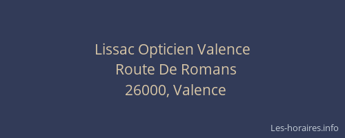 Lissac Opticien Valence