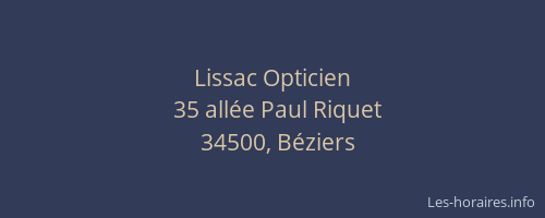 Lissac Opticien