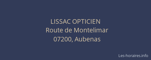 LISSAC OPTICIEN
