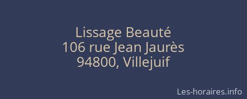 Lissage Beauté