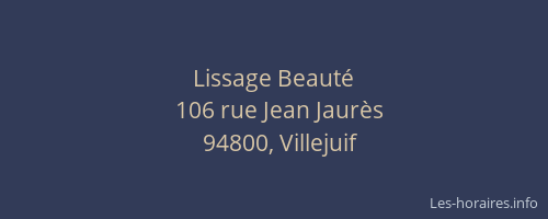 Lissage Beaut&eacute;