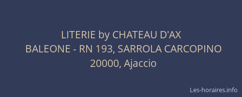 LITERIE by CHATEAU D'AX
