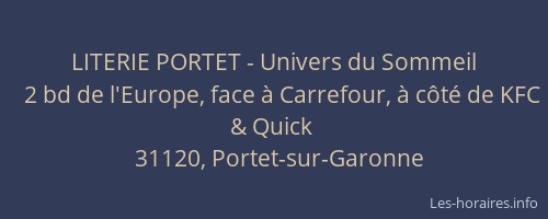 LITERIE PORTET - Univers du Sommeil