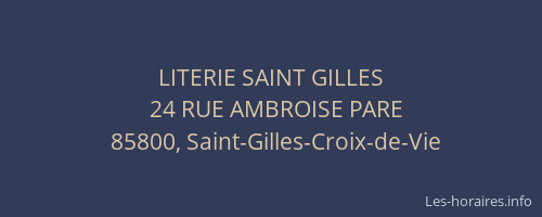LITERIE SAINT GILLES