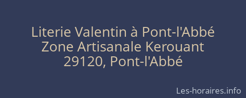 Literie Valentin à Pont-l'Abbé