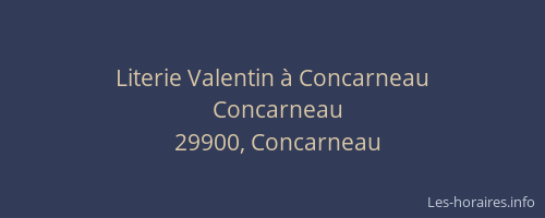 Literie Valentin à Concarneau