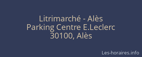 Litrimarché - Alès