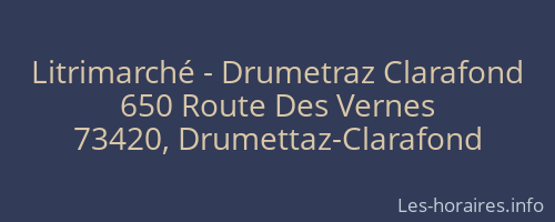 Litrimarché - Drumetraz Clarafond