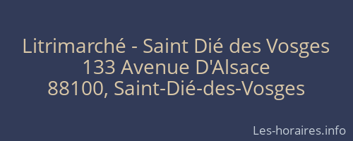 Litrimarché - Saint Dié des Vosges