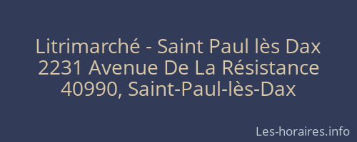 Litrimarché - Saint Paul lès Dax