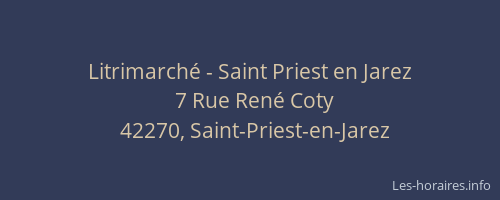Litrimarché - Saint Priest en Jarez