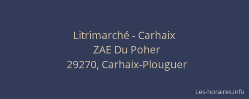 Litrimarch&eacute; - Carhaix