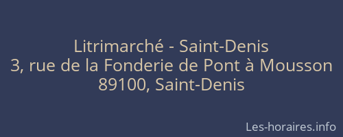 Litrimarch&eacute; - Saint-Denis