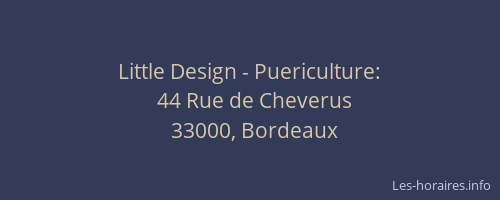 Little Design - Puericulture: