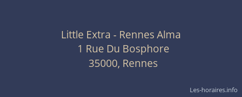 Little Extra - Rennes Alma