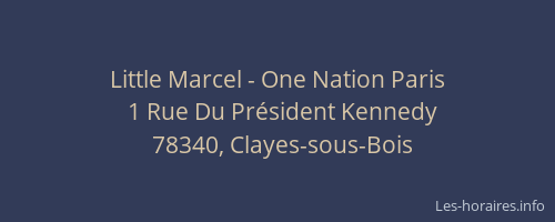 Little Marcel - One Nation Paris