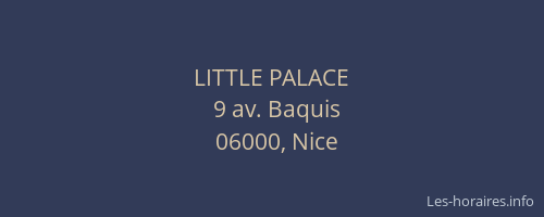 LITTLE PALACE