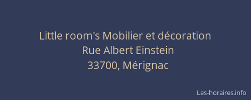 Little room's Mobilier et décoration