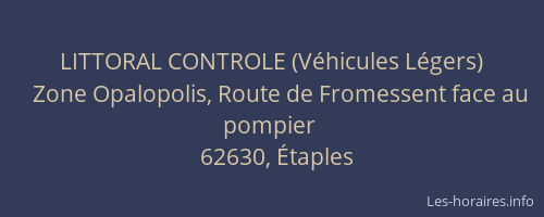 LITTORAL CONTROLE (V&eacute;hicules L&eacute;gers)