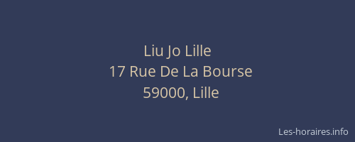 yo arquitecto Una vez más Horaires Liu Jo Rue De La Bourse Lille