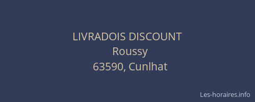 LIVRADOIS DISCOUNT