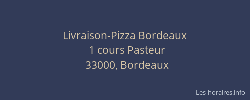 Livraison-Pizza Bordeaux