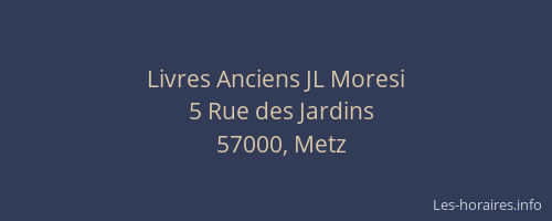 Livres Anciens JL Moresi