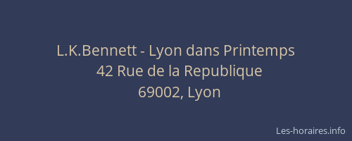 L.K.Bennett - Lyon dans Printemps