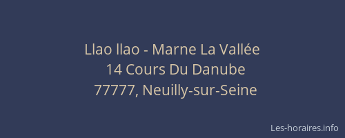 Llao llao - Marne La Vallée