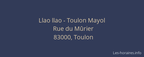 Llao llao - Toulon Mayol