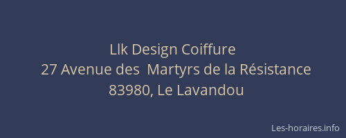 Llk Design Coiffure