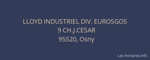 LLOYD INDUSTRIEL DIV. EUROSGOS