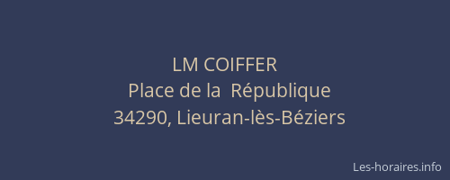 LM COIFFER