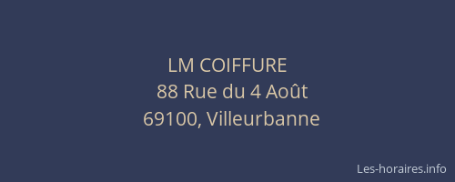 LM COIFFURE