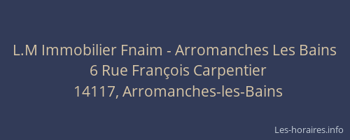 L.M Immobilier Fnaim - Arromanches Les Bains