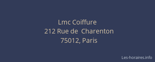 Lmc Coiffure