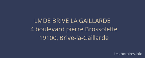 LMDE BRIVE LA GAILLARDE