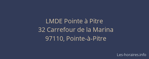LMDE Pointe &agrave; Pitre