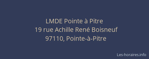LMDE Pointe à Pitre