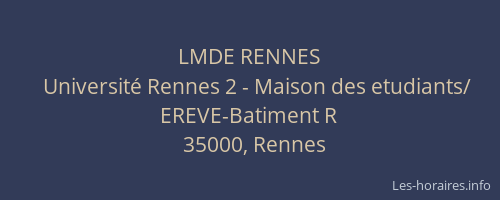 LMDE RENNES