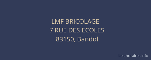 LMF BRICOLAGE