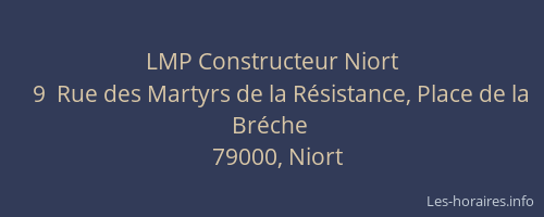 LMP Constructeur Niort