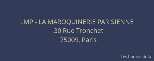 LMP - LA MAROQUINERIE PARISIENNE