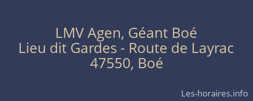 LMV Agen, Géant Boé