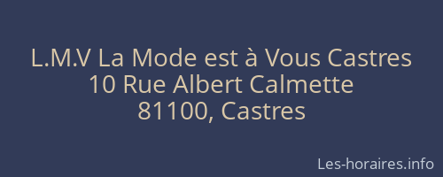 L.M.V La Mode est à Vous Castres