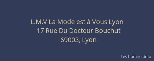 L.M.V La Mode est à Vous Lyon