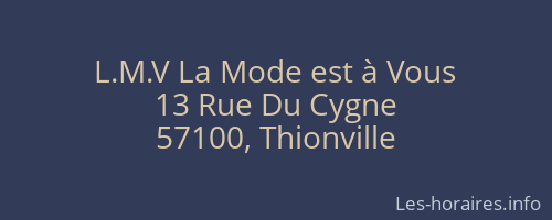 L.M.V La Mode est à Vous