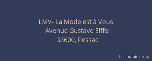 LMV- La Mode est &agrave; Vous