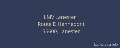 LMV Lanester